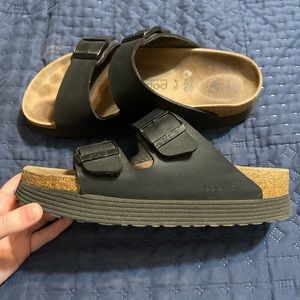 Black Platform Birkenstocks